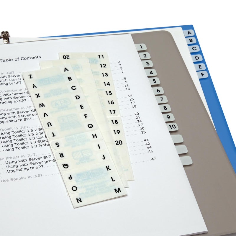 Redi-Tag, RTG31005, Permanent Alphabetical Tab Indexes, 104 / Pack - Image 3
